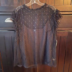 Sheer top with tank top - Never worn!